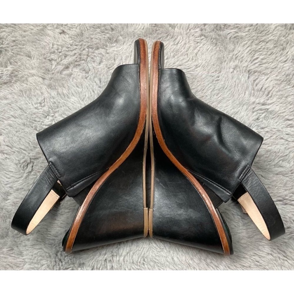 Kate spade Nilena black leather sling back wedge sandals - Picture 10 of 10
